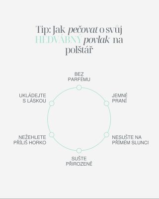 Dodržujete tyto jednotlivé kroky v péči o vaše hedvábné povlaky? Nabídku ložního prádla najdeš v e-shopu www.lovesilk.cz,...