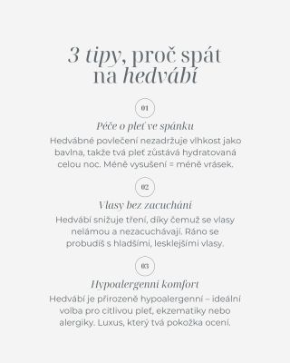 Jak se vám spí v hedvábí? Podělte se s námi o svou zkušenost.